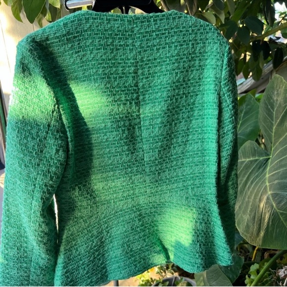 Maje tweed blazer green & gold buttons - Picture 3 of 5